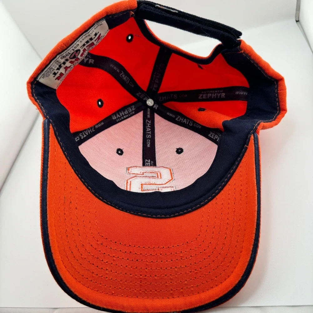 Zephyr Syracuse Orangemen Hat Mens OSFA Orange Good Embroidered Wool Blend Cap